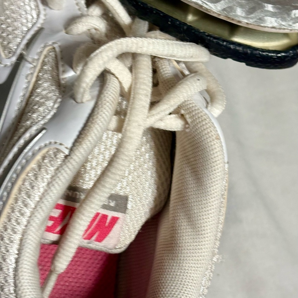Nike White and Silver Sneakers - Picture 3 of 8